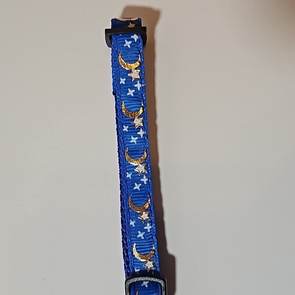1- Cat Collar Stars and Moon, Reflective with Bell, Solid & Safe , Nylon, Pet - Picture 7 of 17